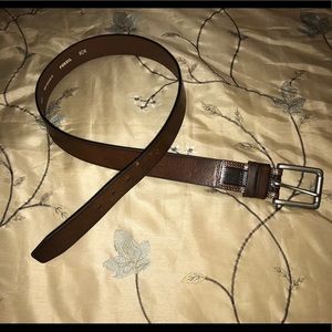 Fossil leather belt